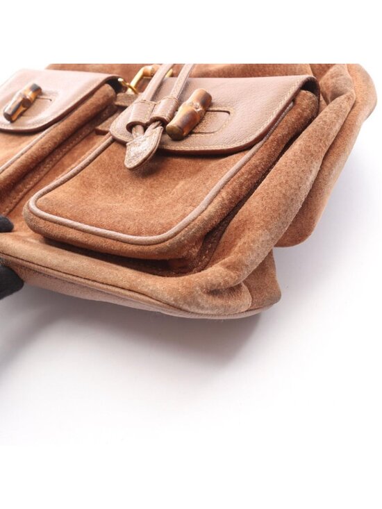 Gucci Backpack Bamboo 003 Brown Suede Leather Sac main image 10